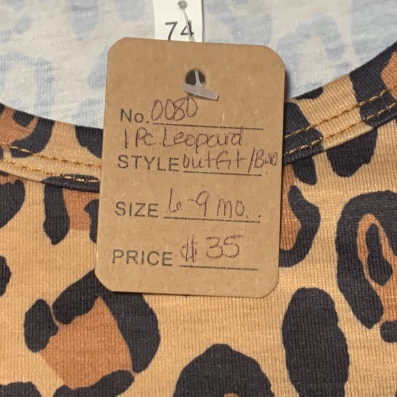 Boutique 1PC Leopard Print Outfit with Headband, NWT’s, Size 6-9 Months - Picture 3 of 10